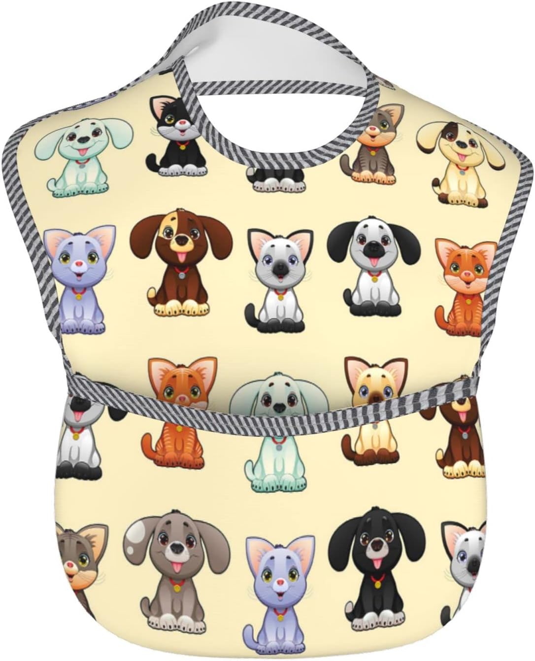AVULZGD Waterproof Baby Bibs for Boy Girls Toddler Drool Eating With Food Catcher 6-18 Months - Image 2